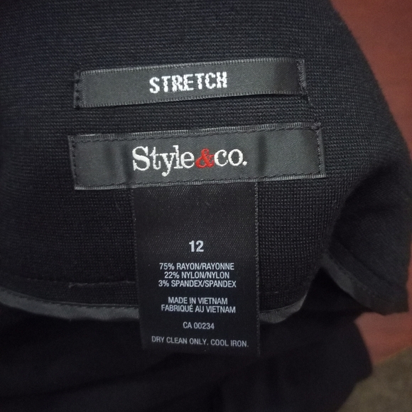 Style & Co Black A-Line Knee-Length Skirt - Picture 2 of 2